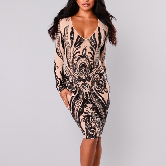 Fashion Nova Dresses & Skirts - Fashion Nova Sequin Mesh Dress NWOT